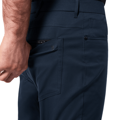 Navy Men's Public Rec Dealmaker 5-Pocket Pant Back Detail Angle.