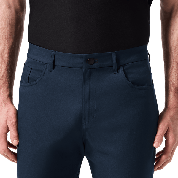 Navy Men's Public Rec Dealmaker 5-Pocket Pant Front Detail Angle.