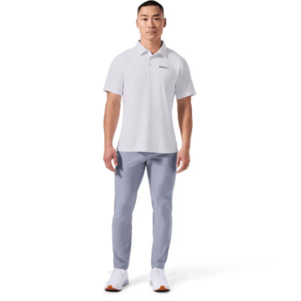 Heather Chambray Public Rec Men's Dealmaker 5-Pocket Pant Front Full Body Angle.