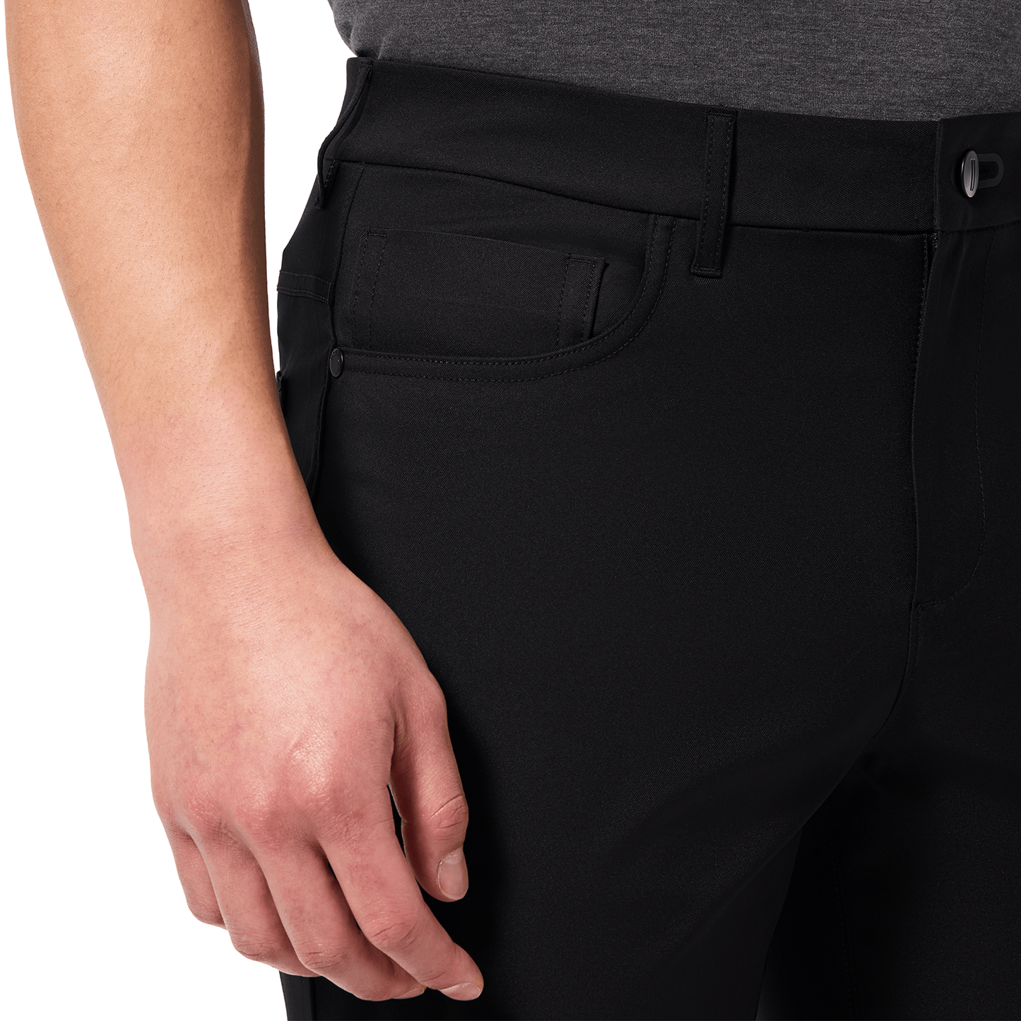 Black Public Rec Men's Dealmaker 5-Pocket Pant Pocket Detail Angle.