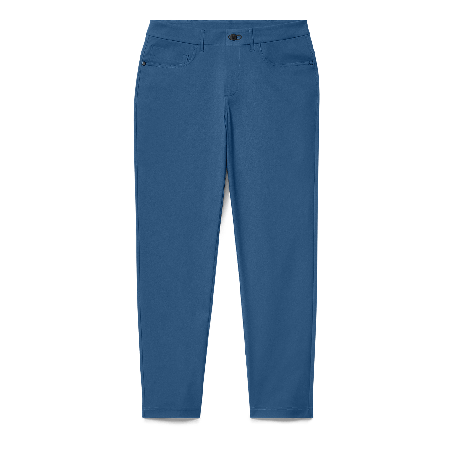 Men's Naval Blue Dealmaker 5-Pocket Pant Flat Lay Angle.