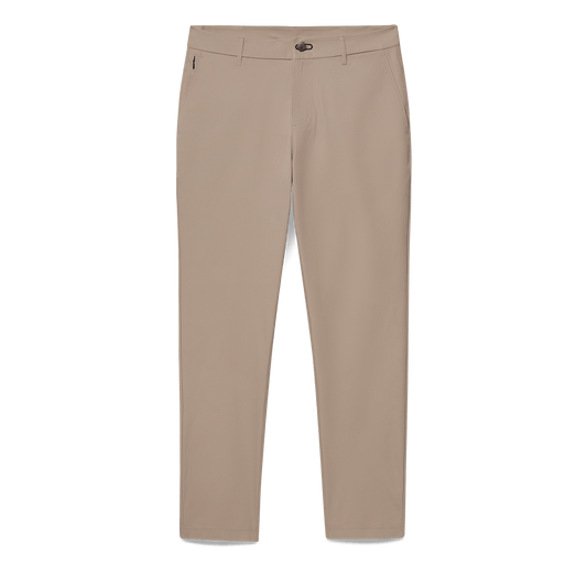 Sand Public Rec Men's Dealmaker Chino+ Pants Flat Lay Angle.