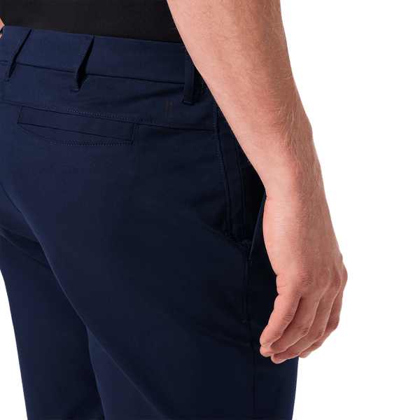 Navy Public Rec Dealmaker Chino+ Pants Back Pocket Detail Angle.