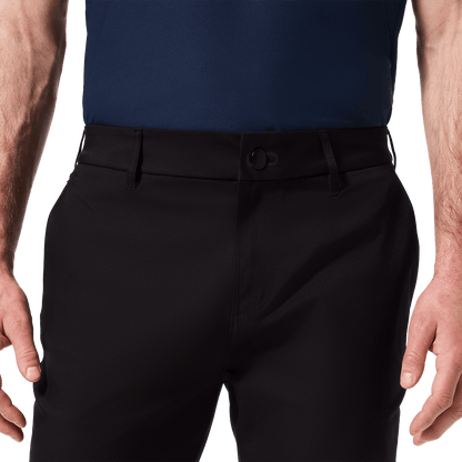 Black Men's Public Rec Dealmaker Chino+ Pants Front Detail Angle.