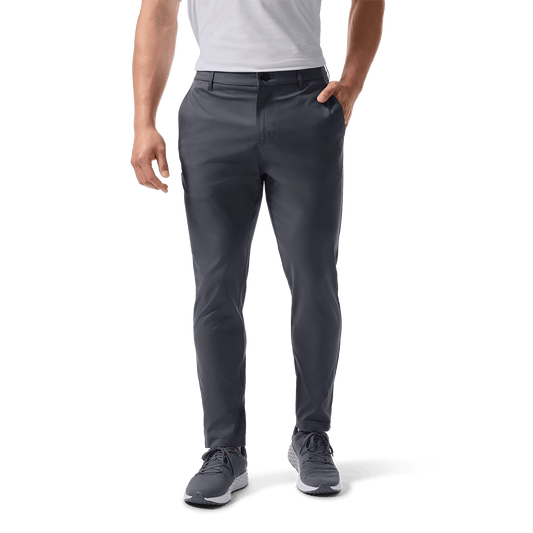 Slate Public Rec Men's Dealmaker Chino+ Pants Front Lower Body Angle.