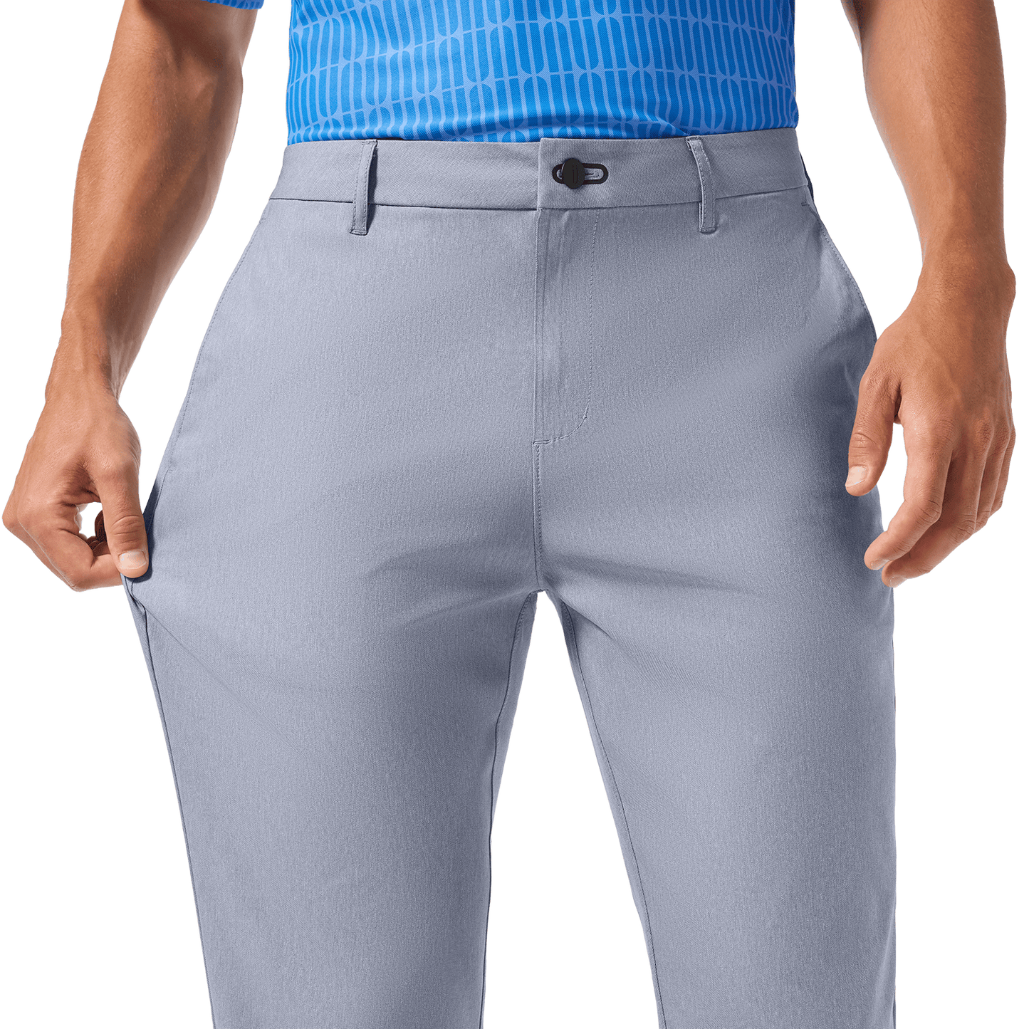 Men's Heather Chambray Dealmaker Chino+ Pant Detail Angle