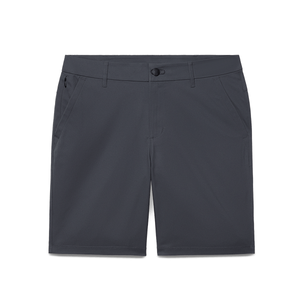Slate Men's Dealmaker Chino+ Short Flat Lay Angle.