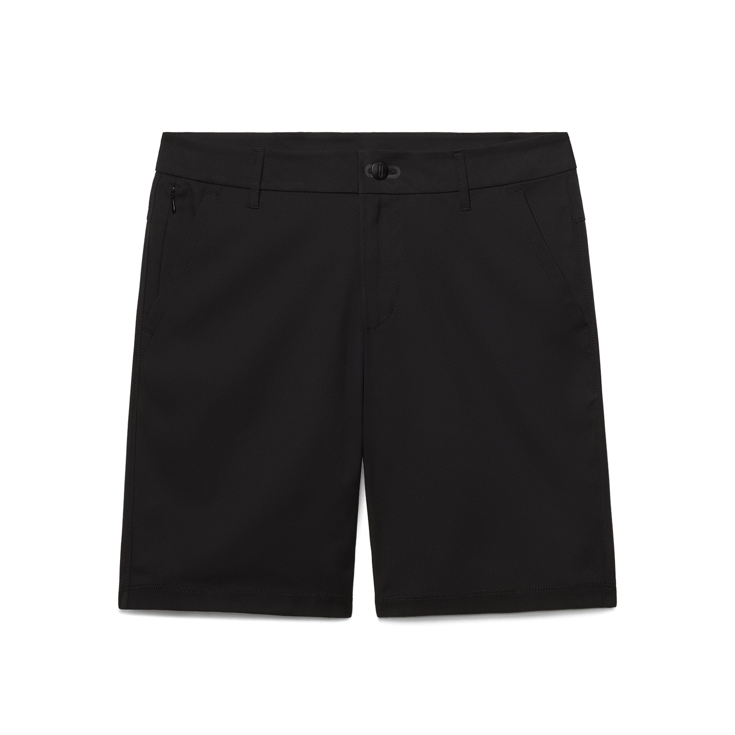 Black Public Rec Dealmaker Chino+ Short Flat Lay Angle.