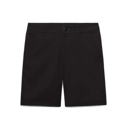 Black Public Rec Dealmaker Chino+ Short Flat Lay Angle.