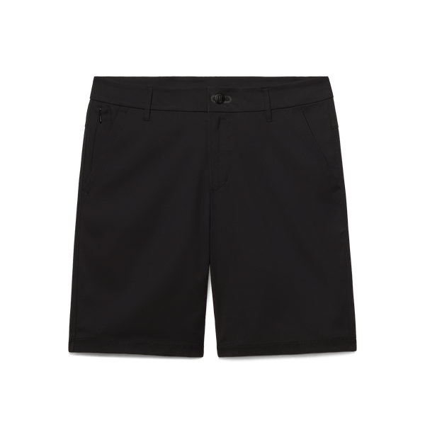 Black Public Rec Dealmaker Chino+ Short Flat Lay Angle.