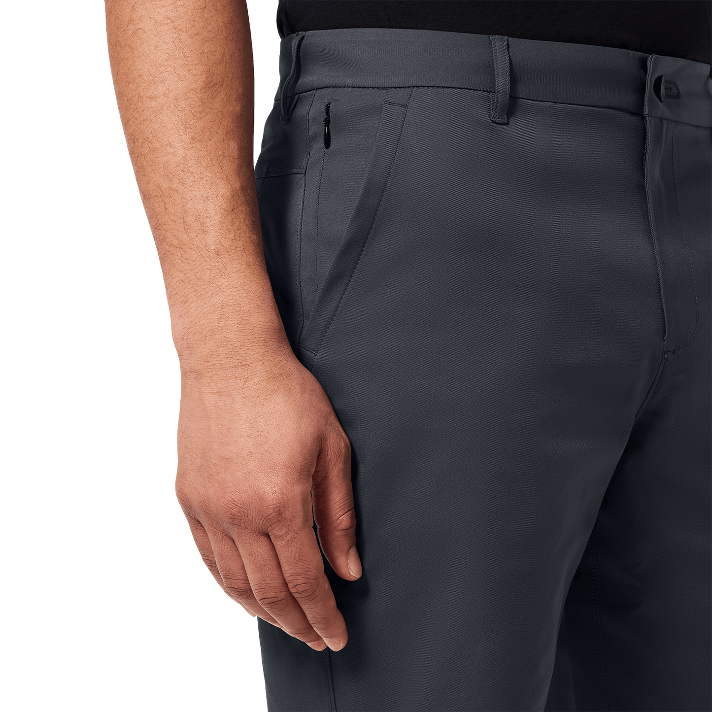 Slate Men's Dealmaker Chino+ Short Pocket Detail Angle.