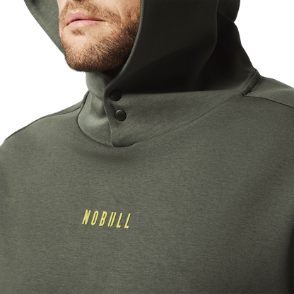 Men's Dark Army NOBULL Elements Hoodie Front Detail Angle.