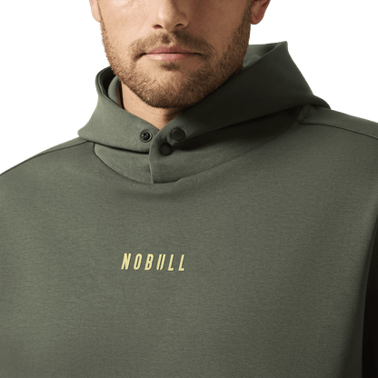 Men's Dark Army NOBULL Elements Hoodie Front Detail Angle.