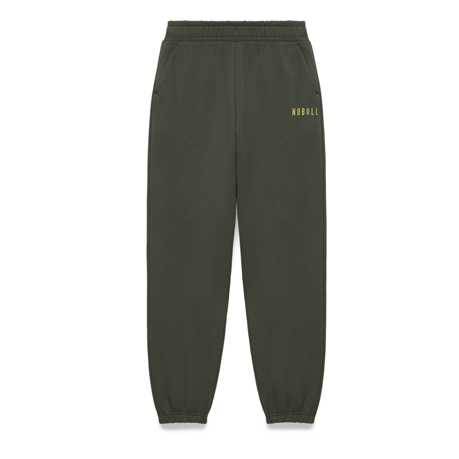 Men's Dark Army NOBULL Elements Sweatpants Flat Lay Angle.