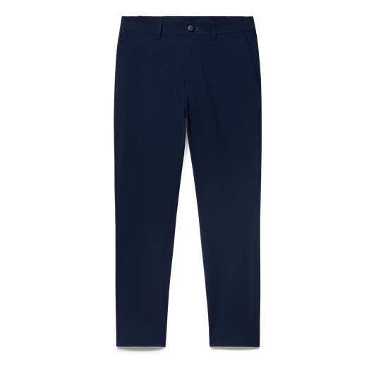 
                        Navy Public Rec Men's Gamechanger 5-Pocket Pant Flat Lay Angle.
                      