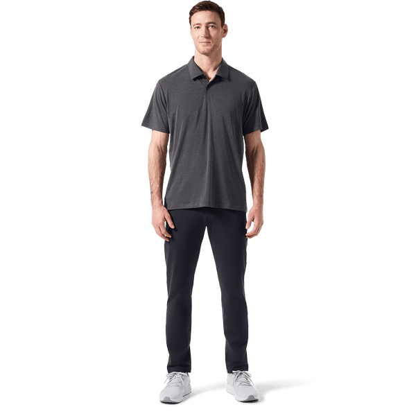 Stone Gray Public Rec Mens Gamechanger 5-Pocket Pant Pocket Front Full Body Angle.