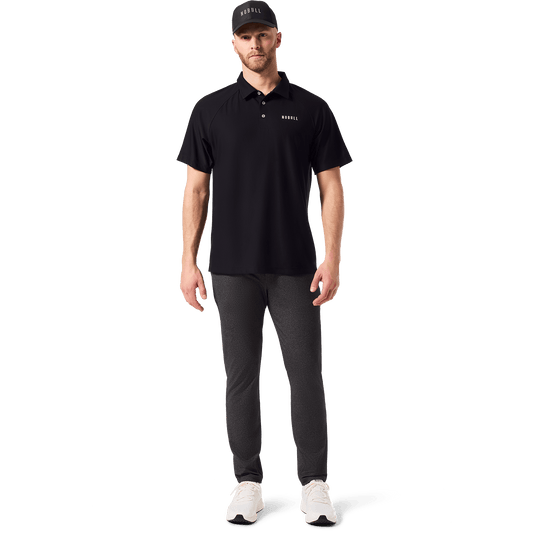 Charcoal Heather Public Rec Men's Gamechanger 5-Pocket Pant Front On Body Angle.