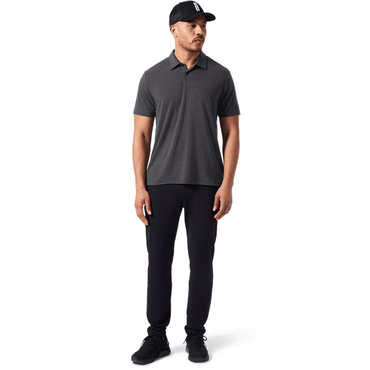 Black Public Rec Men's Gamechanger 5-Pocket Pant Front On Body Angle.