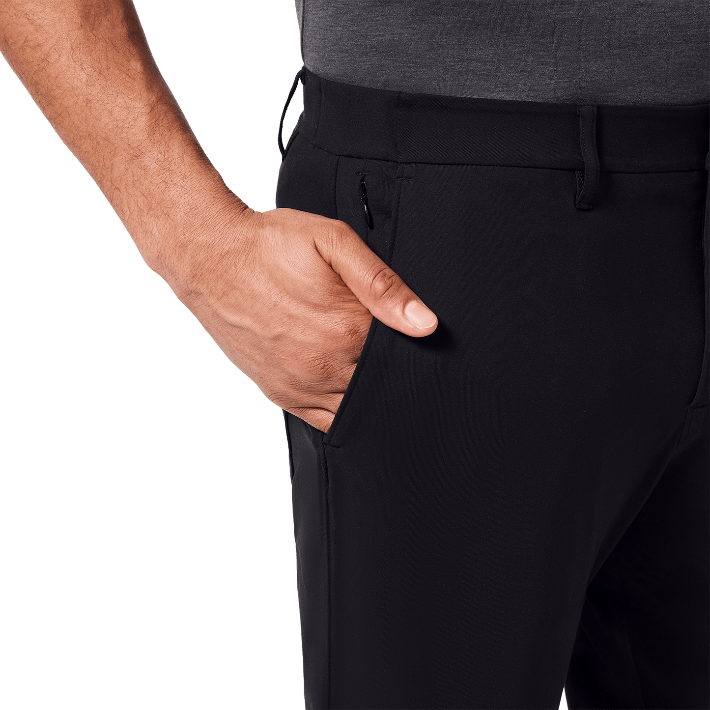 Black Public Rec Men's Gamechanger 5-Pocket Pant Pocket Detail Angle.