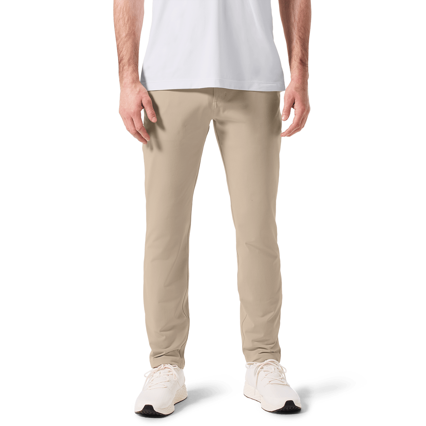 Taupe Public Rec Men's Gamechanger 5-Pocket Pant Lower Body Angle.