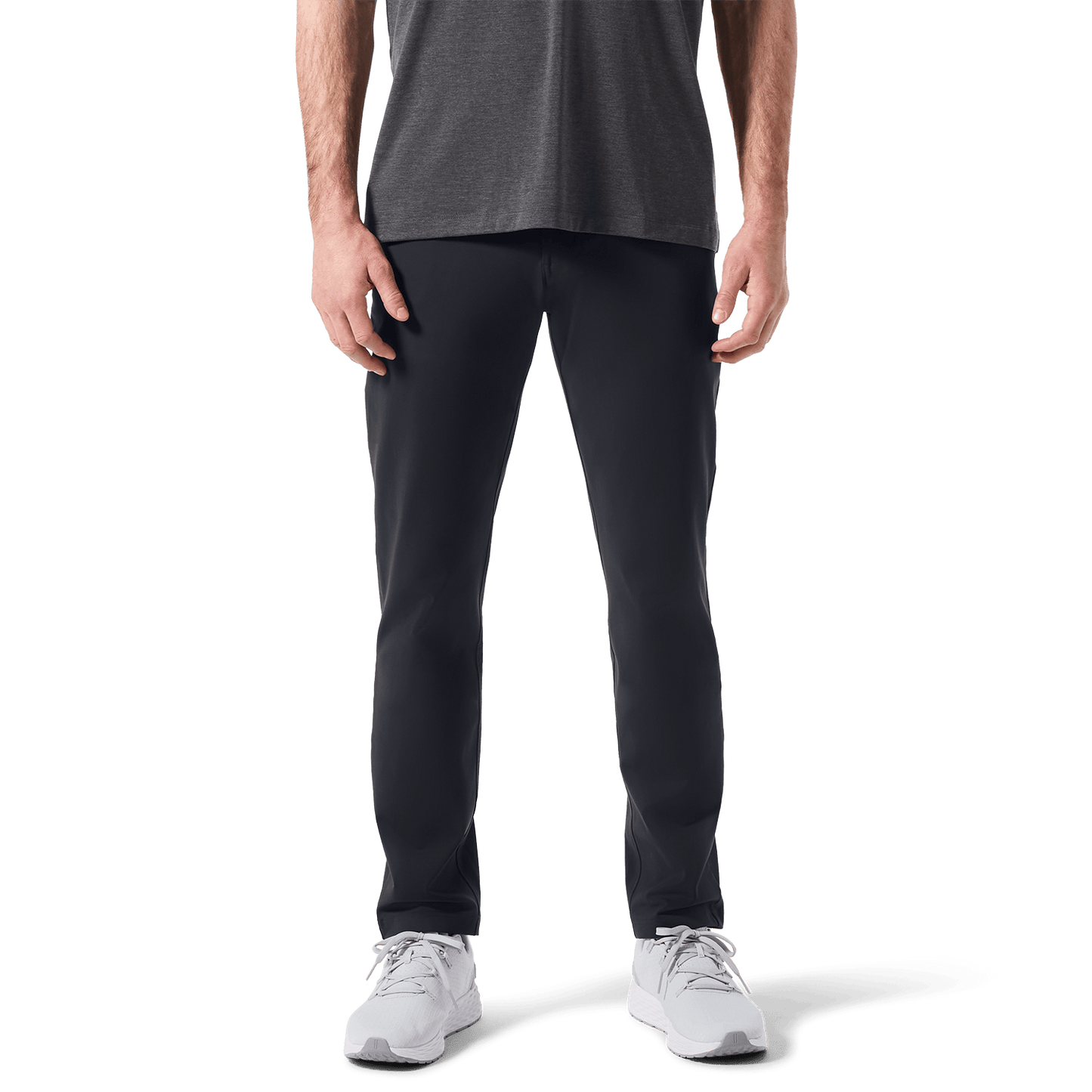 Stone Gray Public Rec Mens Gamechanger 5-Pocket Pant Lower Body Angle.