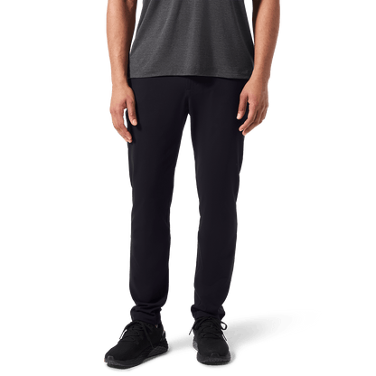 Black Public Rec Men's Gamechanger 5-Pocket Pant Lower Body Angle.