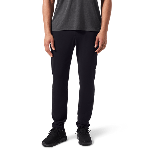 Black Public Rec Men's Gamechanger 5-Pocket Pant Lower Body Angle.