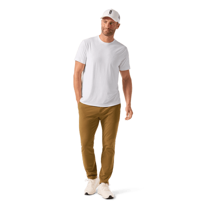 Men's Saddle Tan Gamechanger 5-Pocket Pant Front Full Body Angle.