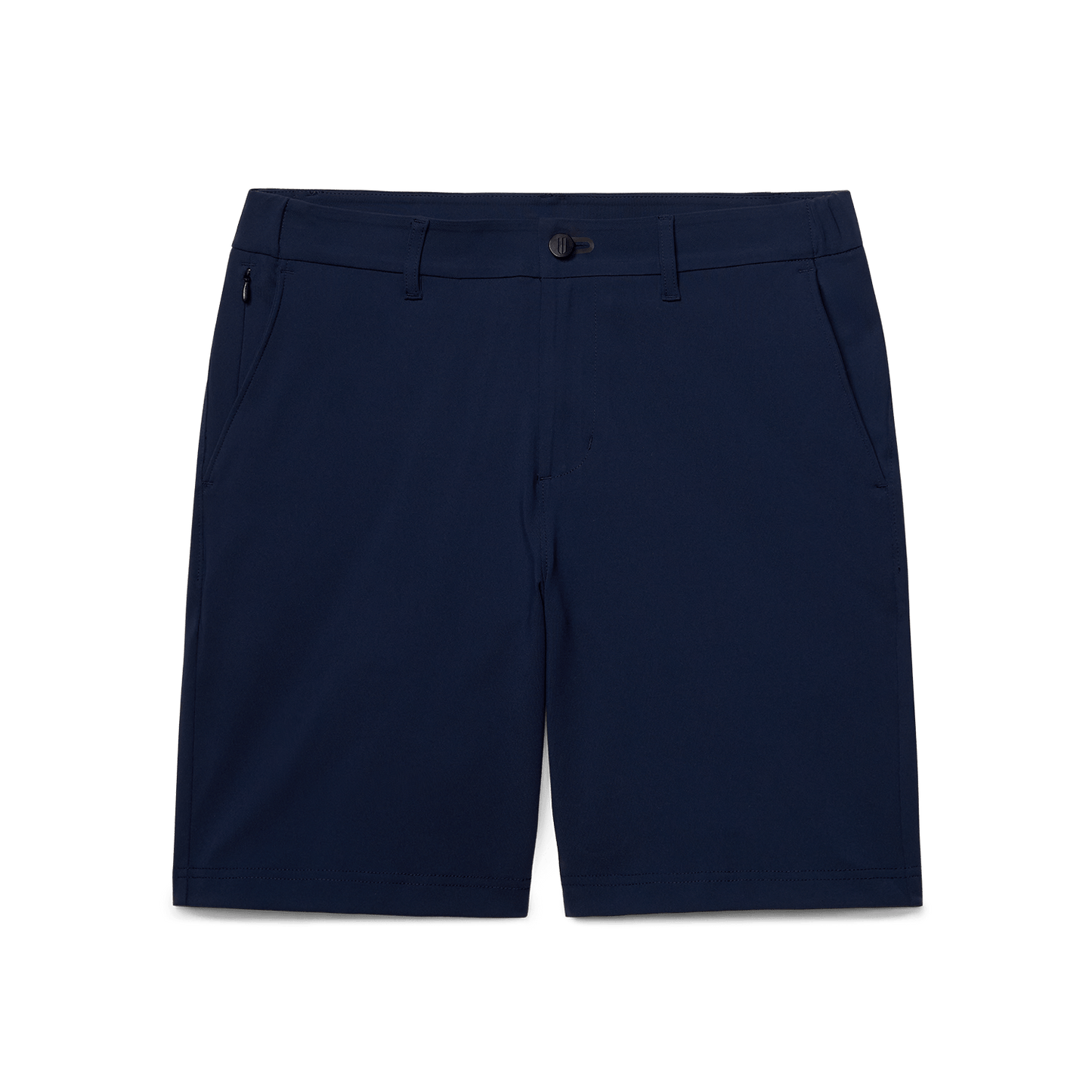 Navy Public Rec Gamechanger 5 Pocket Short Flat Lay Angle.