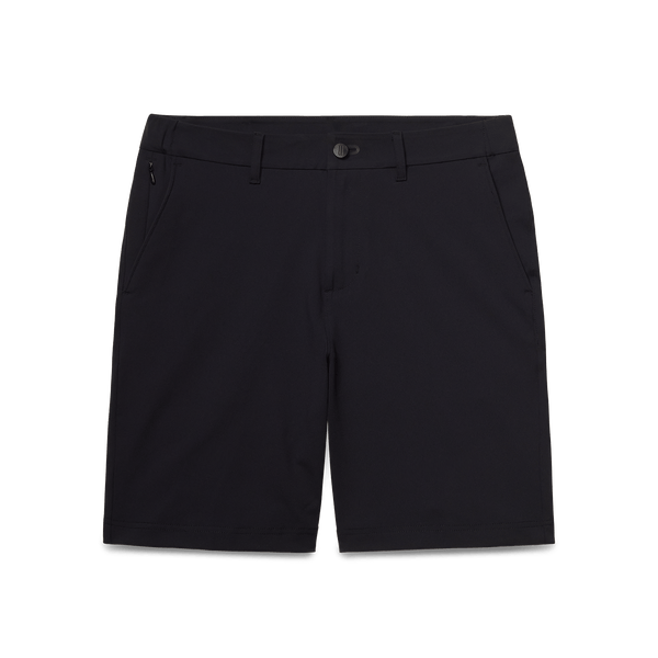 Black Public Rec Gamechanger 5 Pocket Short Flat Lay Angle.