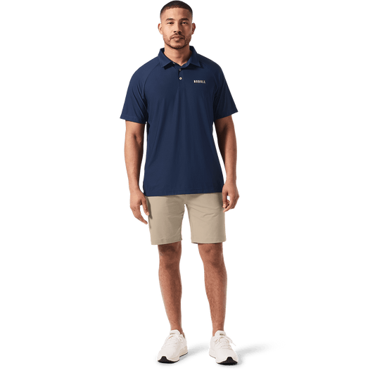 Taupe Public Rec Gamechanger 5 Pocket Short Front Full Body Angle.