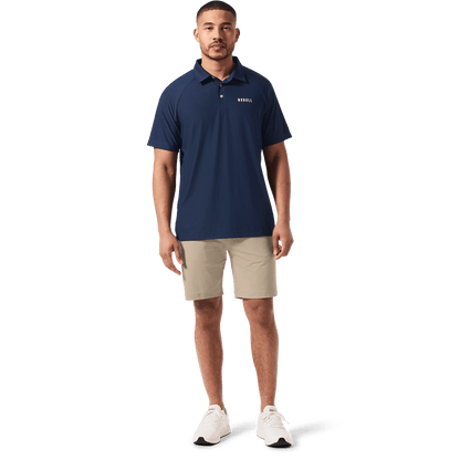 Taupe Public Rec Gamechanger 5 Pocket Short Front Full Body Angle.