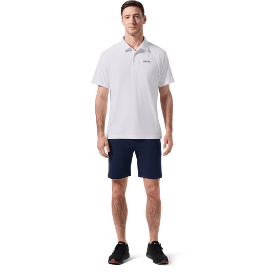 Navy Public Rec Gamechanger 5 Pocket Short Front Full Body Angle.