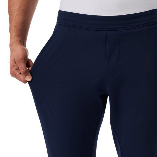 Navy Men's Public Rec Gamechanger Jogger Stretch Detail Angle.