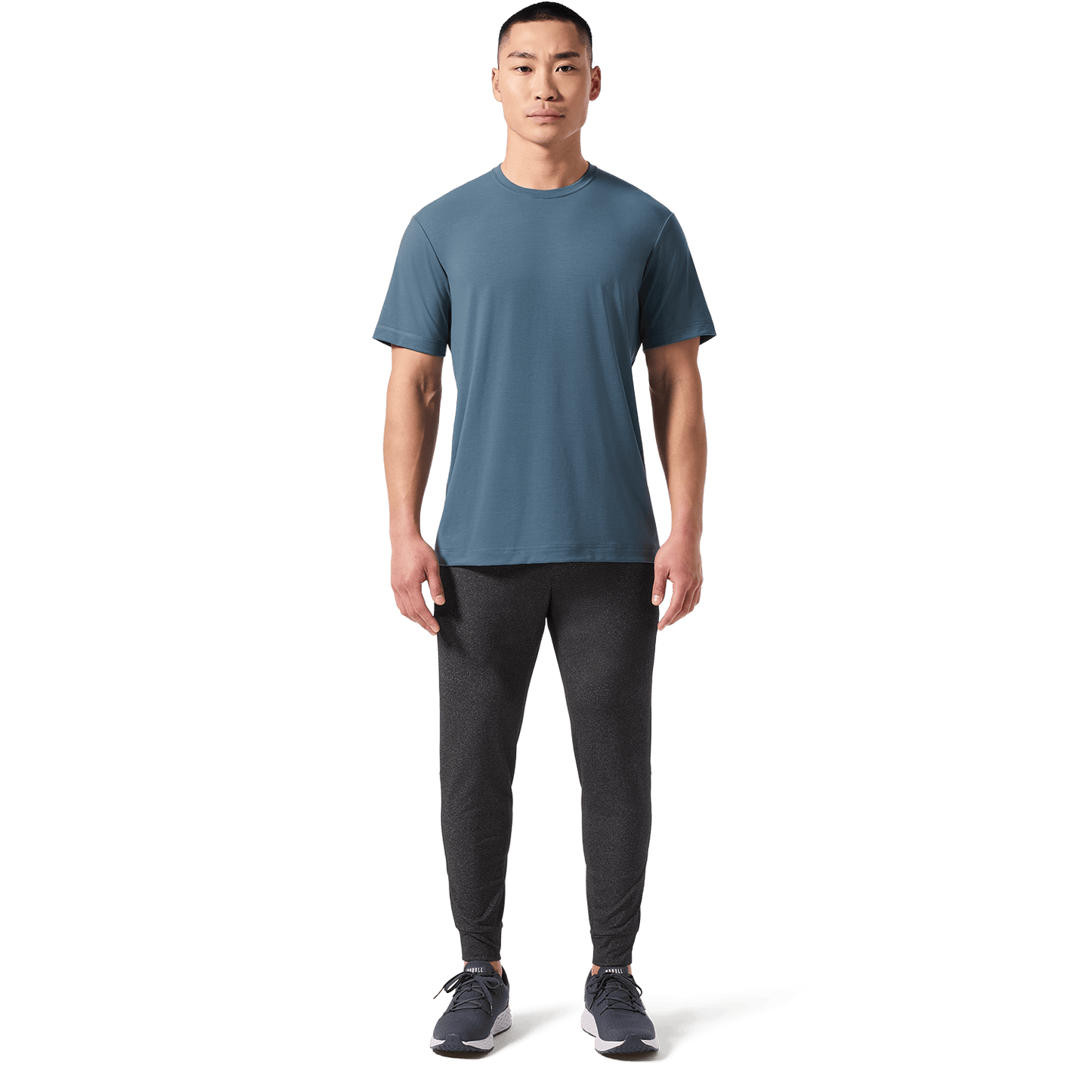 Charcoal Heather Men's Public Rec Gamechanger Jogger Front Full Body Angle.