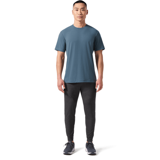Charcoal Heather Men's Public Rec Gamechanger Jogger Front Full Body Angle.