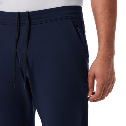 Navy Men's Public Rec Gamechanger Jogger Drawstring Detail Angle.