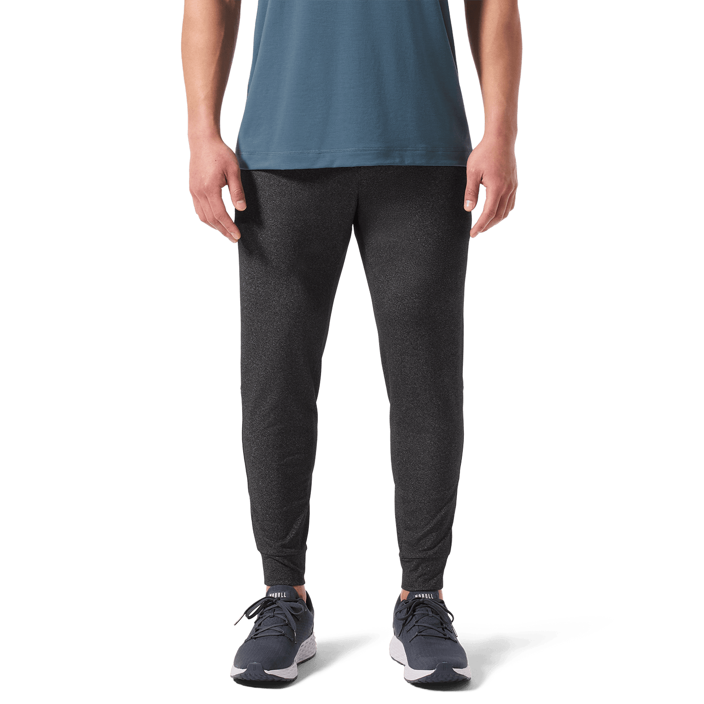 Charcoal Heather Men's Public Rec Gamechanger Jogger Lower Body Angle.