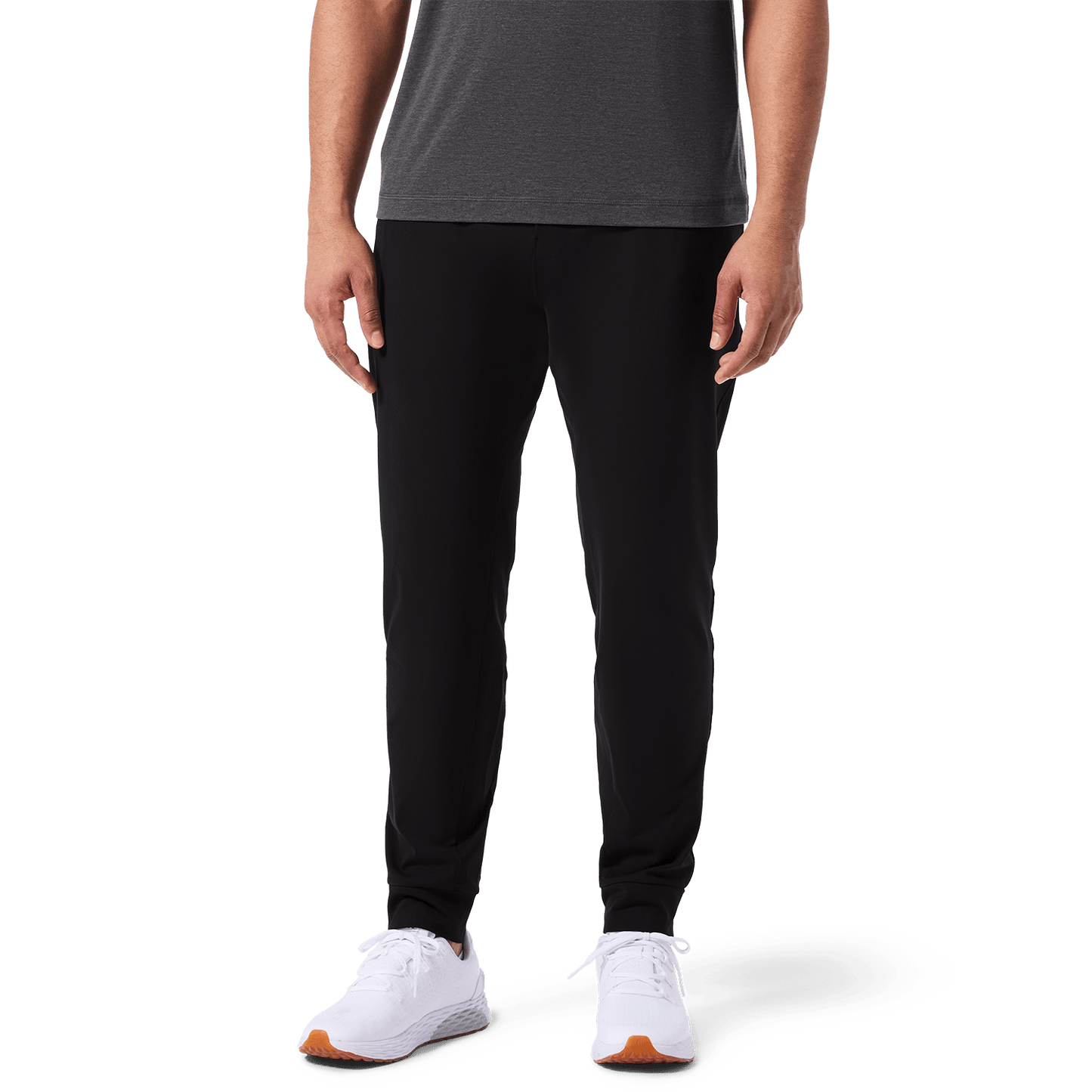 Black Men's Public Rec Gamechanger Jogger Pants Lower Body Angle.
