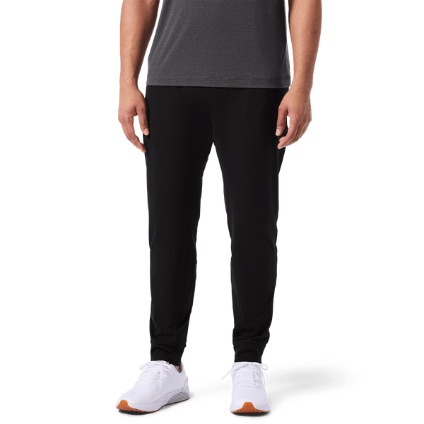 Black Men's Public Rec Gamechanger Jogger Pants Lower Body Angle.