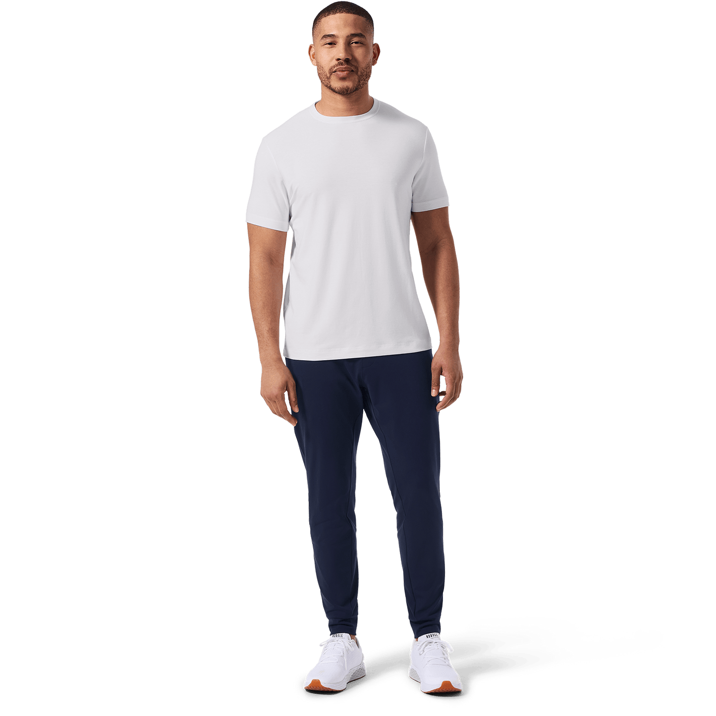 Navy Men's Public Rec Gamechanger Jogger Front Full Body Angle.