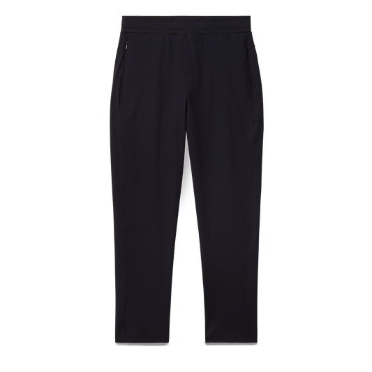 Black Public Rec Men's Gamechanger Rec Pant Flat Lay Angle.