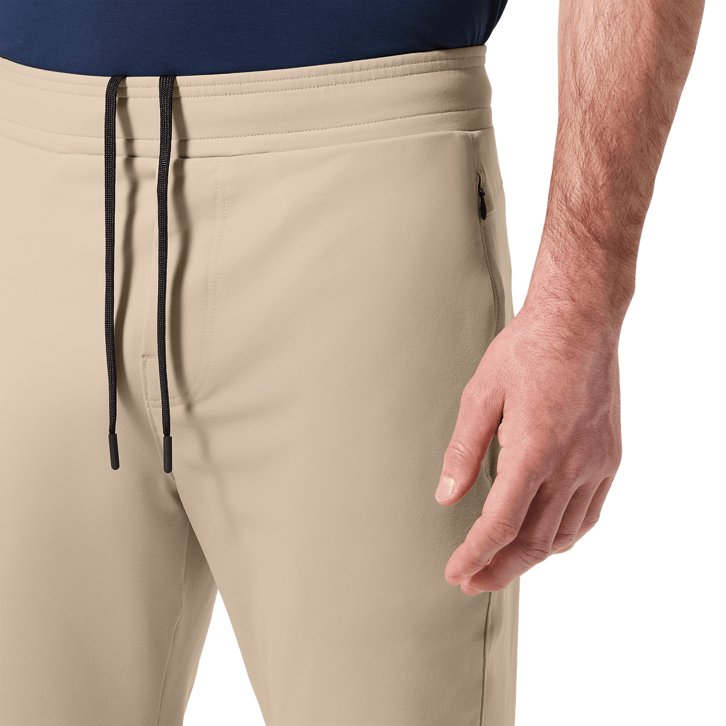 Taupe Public Rec Men's Gamechanger Rec Pant Front Detail Angle.