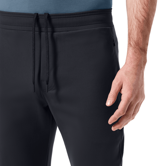 Stone Gray Public Rec Men's Gamechanger Pant Drawstring Detail Angle.