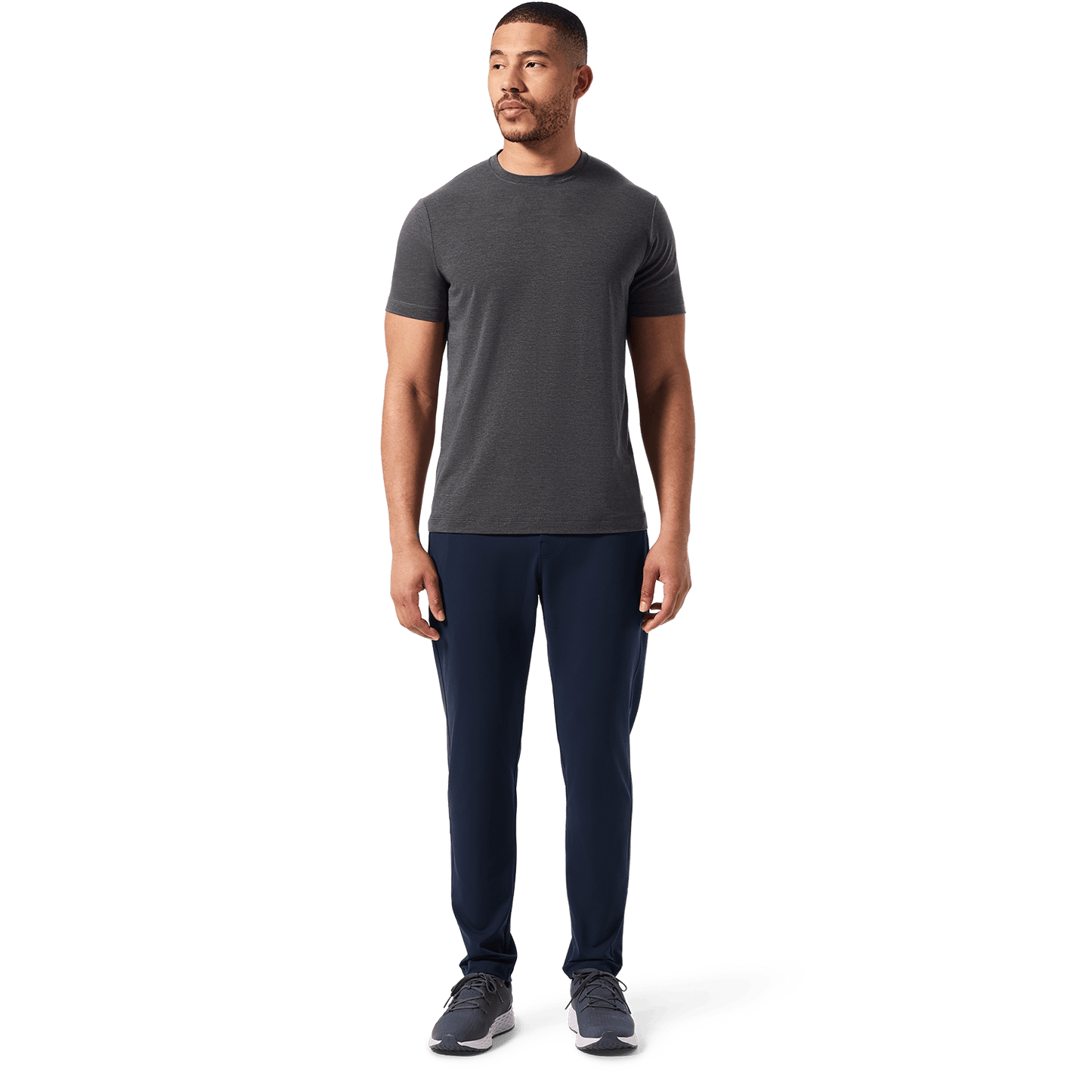 Navy Public Rec Men's Gamechanger Rec Pant Front Full Body Angle.