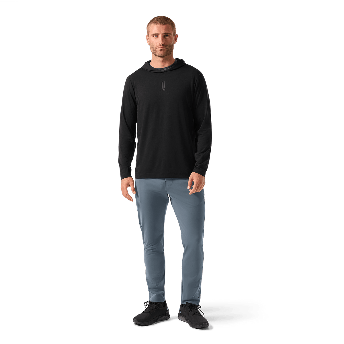 Men's Storm Cloud Gamechanger Rec Pant On Body Front Full Body Angle.