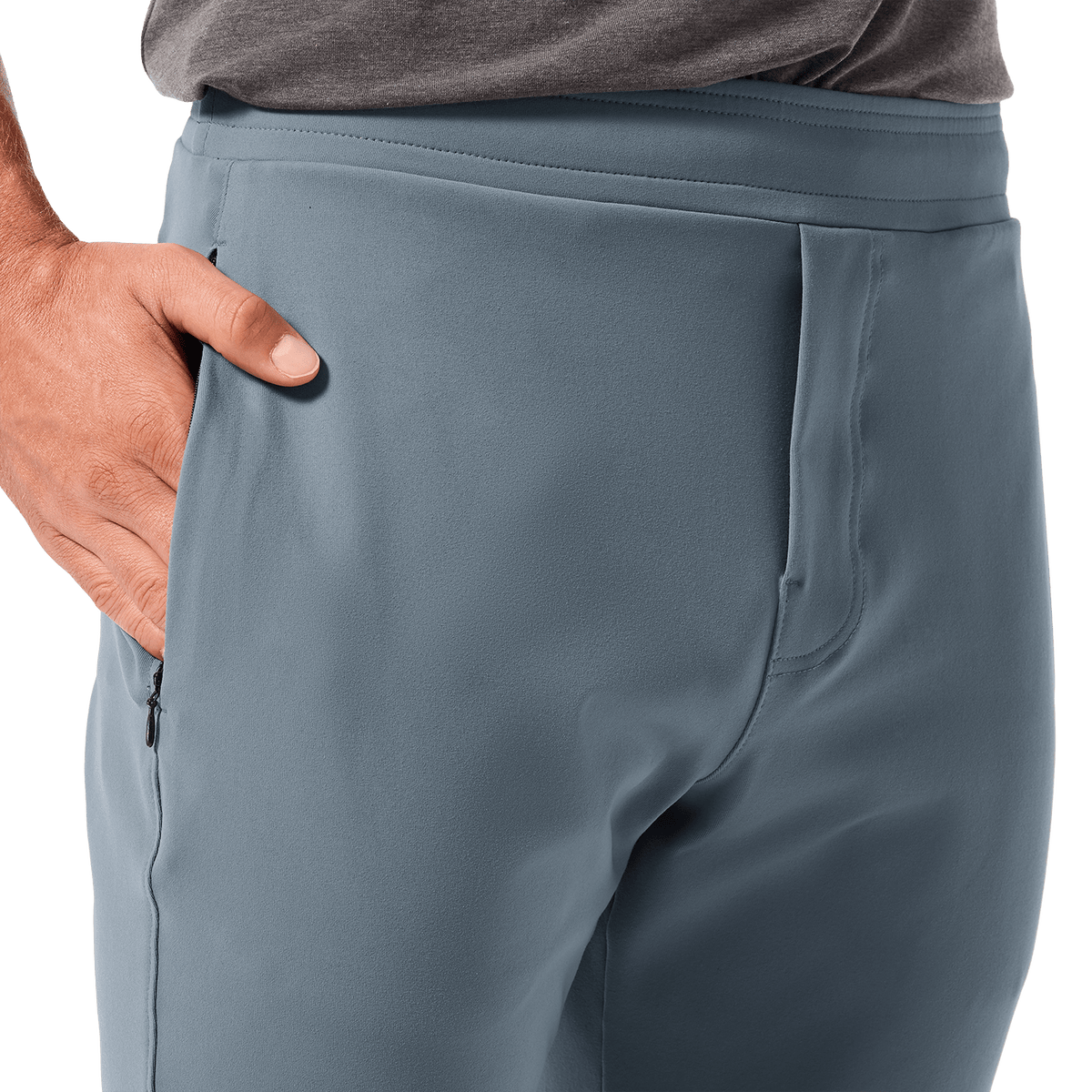 Men's Storm Cloud Gamechanger Rec Pant Front Detail Angle.