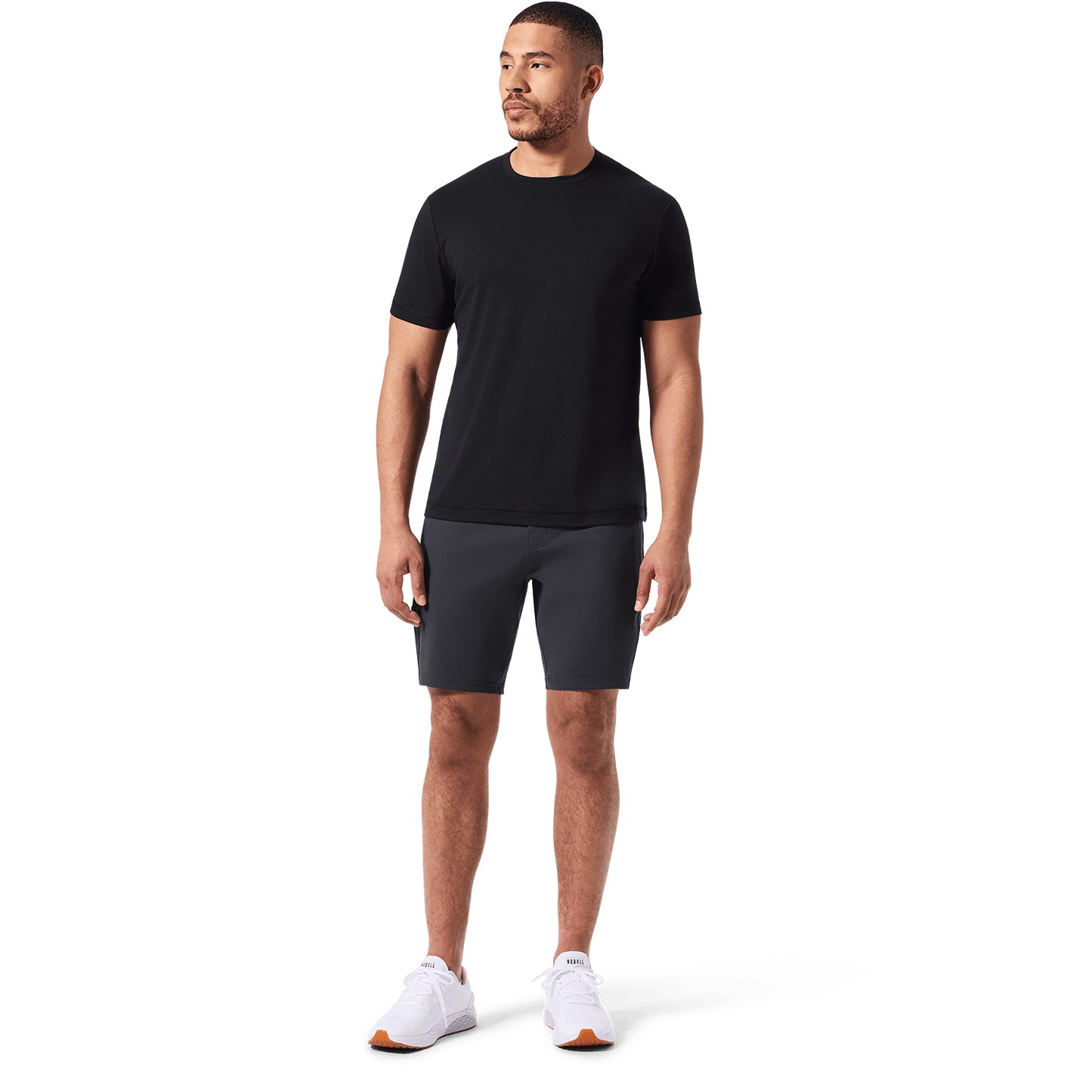 Stone Grey Public Rec Gamechanger Rec Short Front Full Body Angle.
