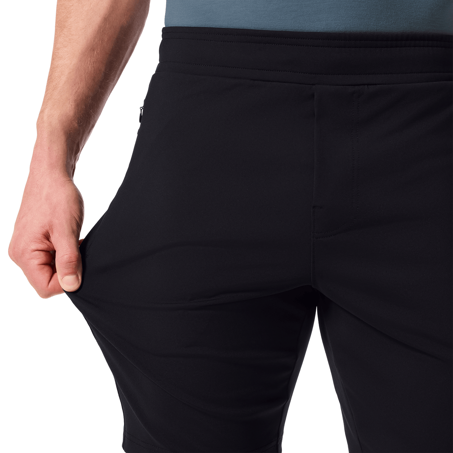 Black Public Rec Gamechanger Rec Short Stretch Detail Angle.