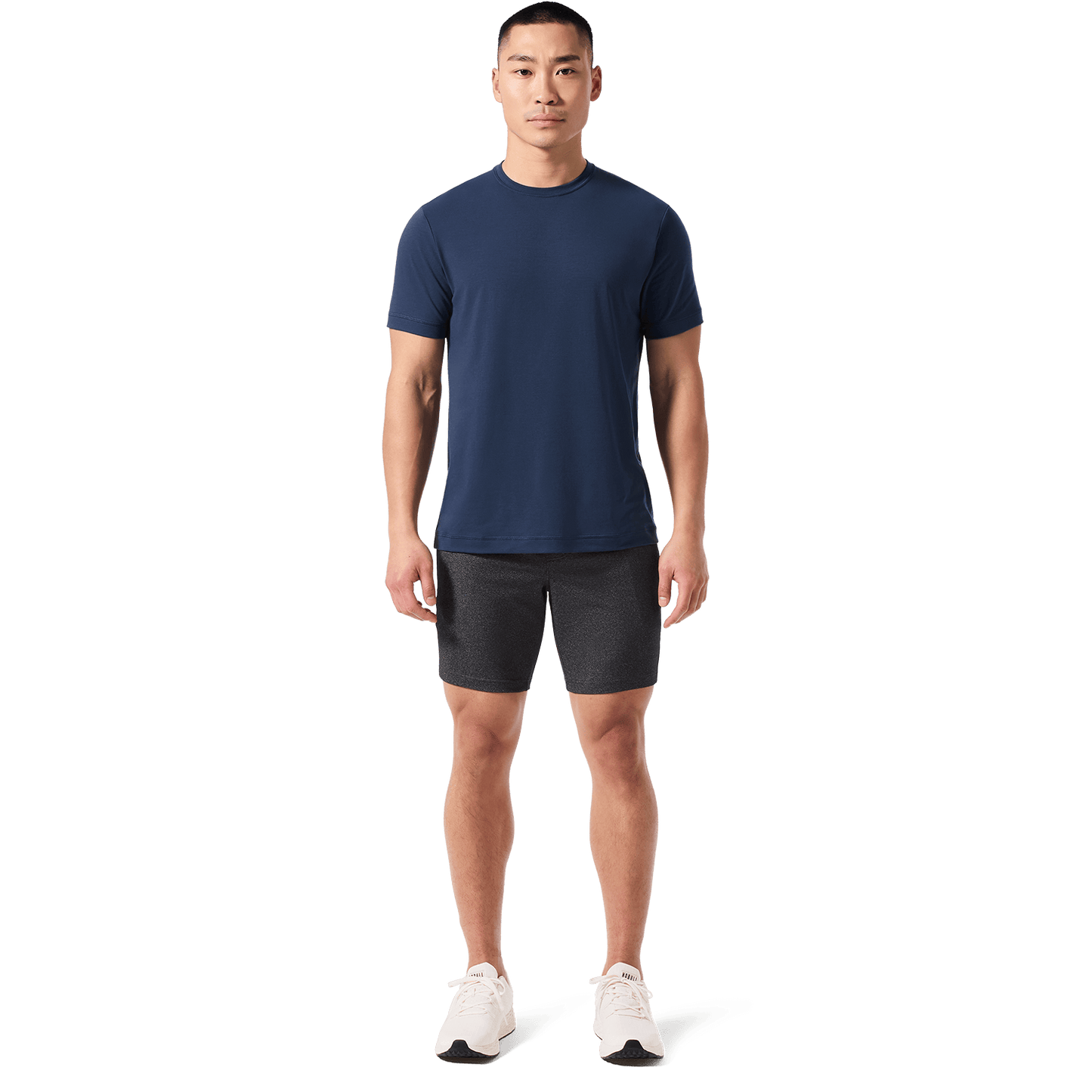 Charcoal Heather Gamechanger Rec Short Front On Body Angle.